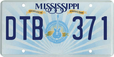MS license plate DTB371