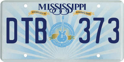 MS license plate DTB373