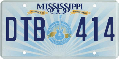 MS license plate DTB414