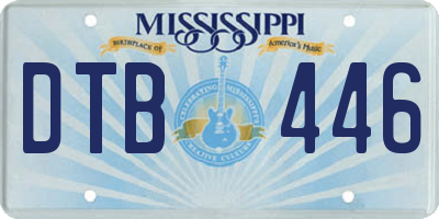 MS license plate DTB446