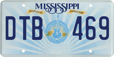 MS license plate DTB469