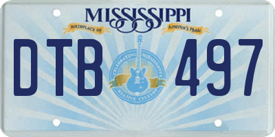 MS license plate DTB497