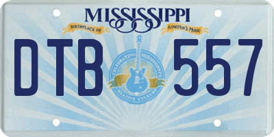 MS license plate DTB557
