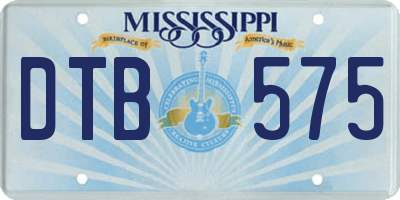 MS license plate DTB575