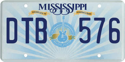 MS license plate DTB576