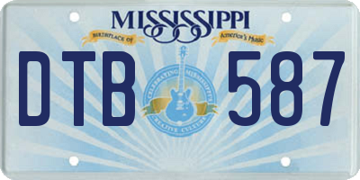 MS license plate DTB587
