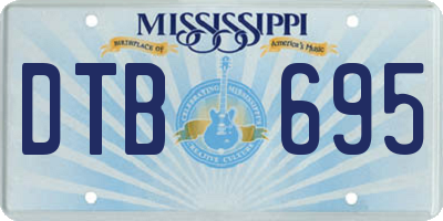 MS license plate DTB695