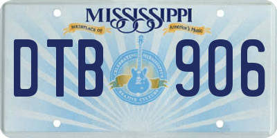 MS license plate DTB906