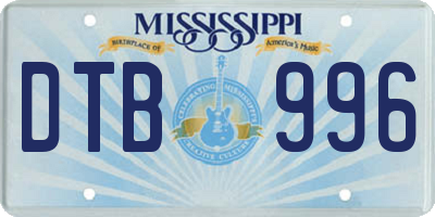 MS license plate DTB996