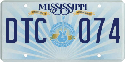 MS license plate DTC074