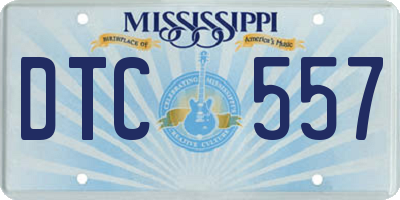 MS license plate DTC557