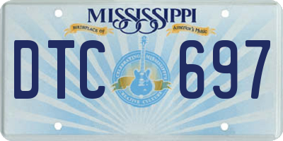 MS license plate DTC697