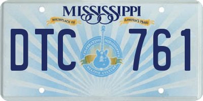 MS license plate DTC761