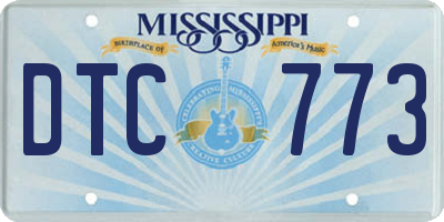 MS license plate DTC773