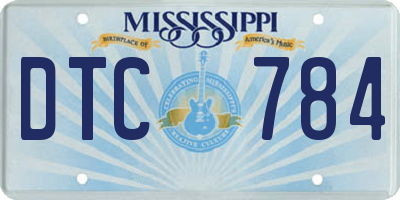 MS license plate DTC784