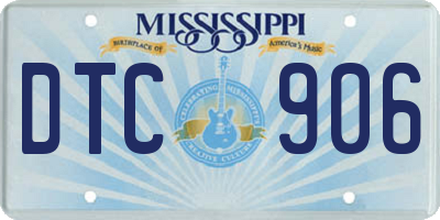 MS license plate DTC906