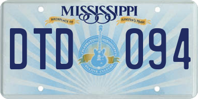 MS license plate DTD094