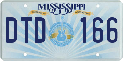 MS license plate DTD166