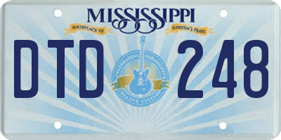 MS license plate DTD248