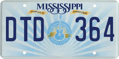 MS license plate DTD364