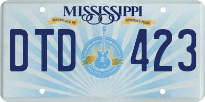 MS license plate DTD423