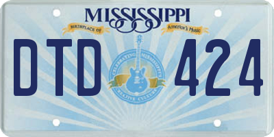 MS license plate DTD424