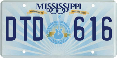 MS license plate DTD616