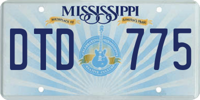 MS license plate DTD775