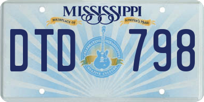 MS license plate DTD798