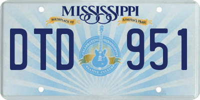 MS license plate DTD951