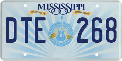 MS license plate DTE268
