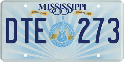 MS license plate DTE273