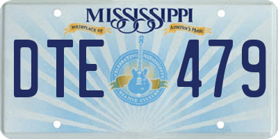 MS license plate DTE479