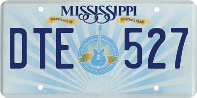 MS license plate DTE527