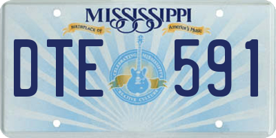 MS license plate DTE591