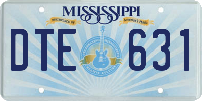 MS license plate DTE631