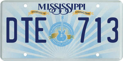 MS license plate DTE713