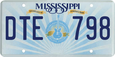 MS license plate DTE798