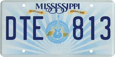 MS license plate DTE813