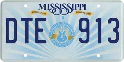 MS license plate DTE913
