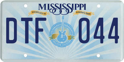 MS license plate DTF044