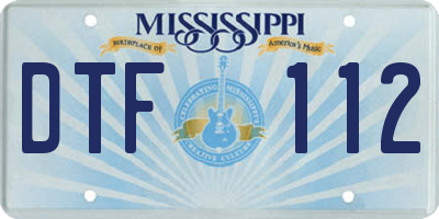 MS license plate DTF112