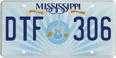 MS license plate DTF306