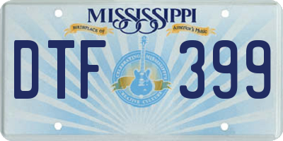 MS license plate DTF399