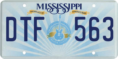 MS license plate DTF563