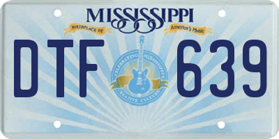 MS license plate DTF639