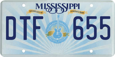 MS license plate DTF655