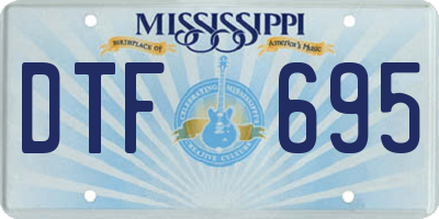 MS license plate DTF695