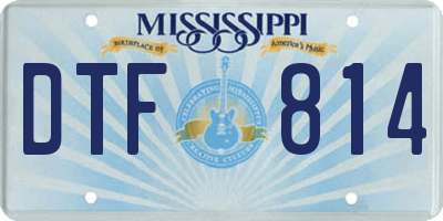 MS license plate DTF814