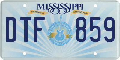 MS license plate DTF859